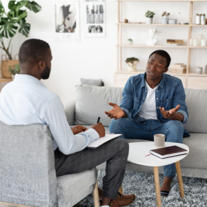 Doctor providing compassionate support to a patient dealing with depression during a consultation