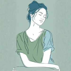 Icon representing reduced pain and discomfort with a relaxed person illustration